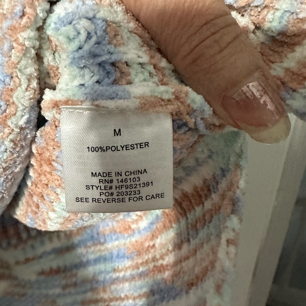 NWT Hippie Rose Multicolor Mock Neck Crocheted Sweater - Picture 16 of 16
